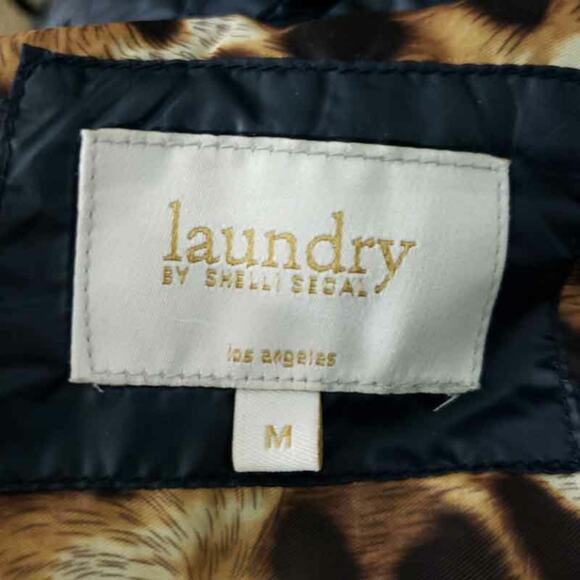 Laundry Shelli Segal Puffer Coat Belted Mid-Length Navy Blue Women Medium - Picture 6 of 7